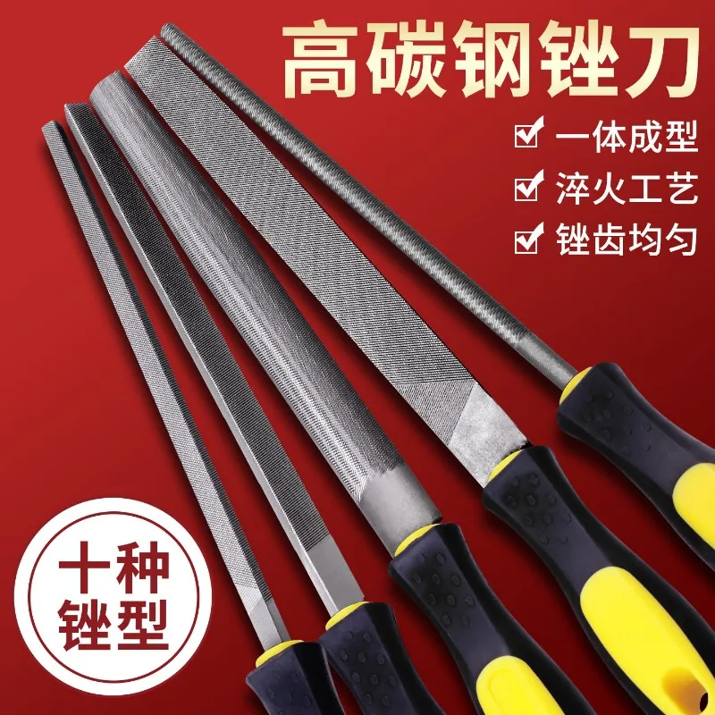 Mini Hand File Set Triangle Half Round Flat File Metal Woodworking Grinding Deburring Tool