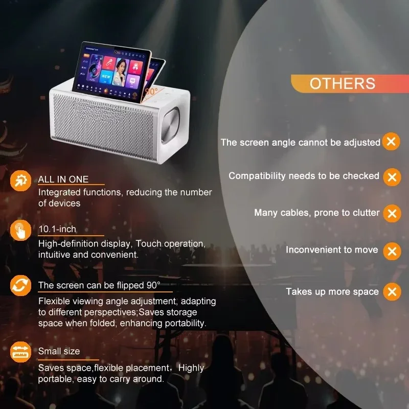 Professional All-In-One Android Karaoke System With Touch Screen And Wireless Mic Karaoke Machine