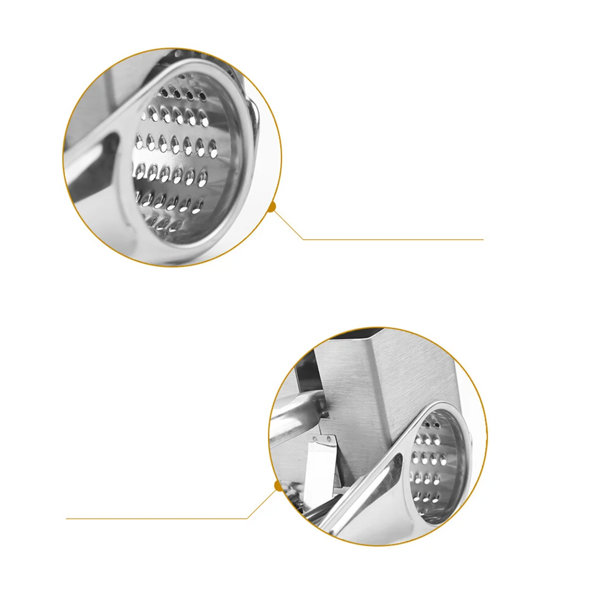 Stainless Steel Rotary Cheese Shredder Hard Cheese Grater Kitchen Cutter for Nuts Vegetables Fruits Easy Disassemble
Stainless Steel Rotary Cheese Shredder Hard Cheese Grater Kitchen Cutter for Nuts Vegetables Fruits Easy Disassemble
