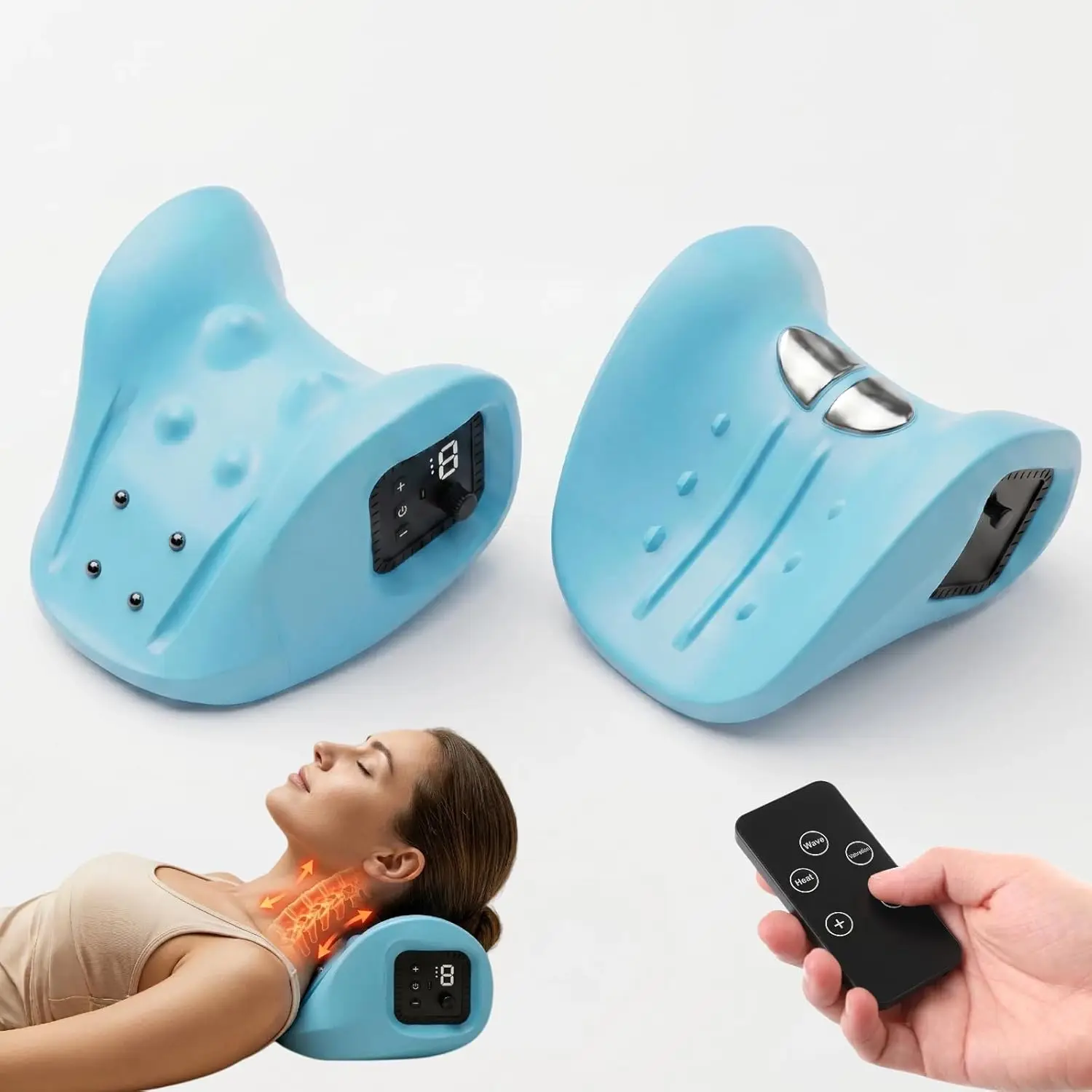 6-in-1 Neck Massager with Heat & Remote, Portable for Home Office Travel
6-in-1 Neck Massager with Heat & Remote, Portable for Home Office Travel