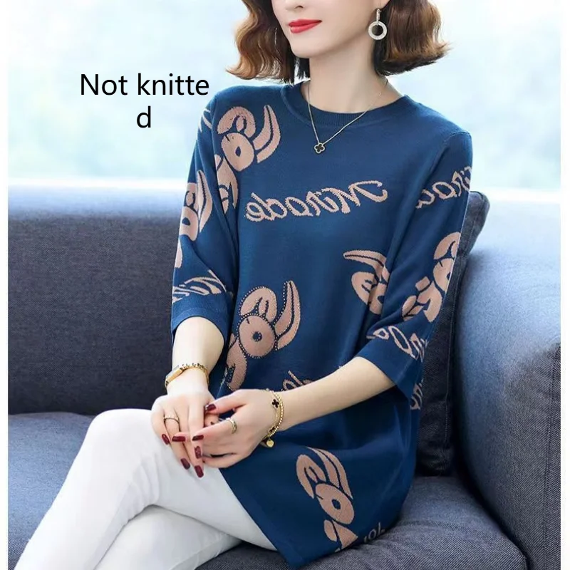 Vintage Printing Plus Size Tops Tees Summer New Half Sleeve Loose All-match Letter Casual T Shirts Office Fashion Women Clothing
Vintage Printing Plus Size Tops Tees Summer New Half Sleeve Loose All-match Letter Casual T Shirts Office Fashion Women Clothing