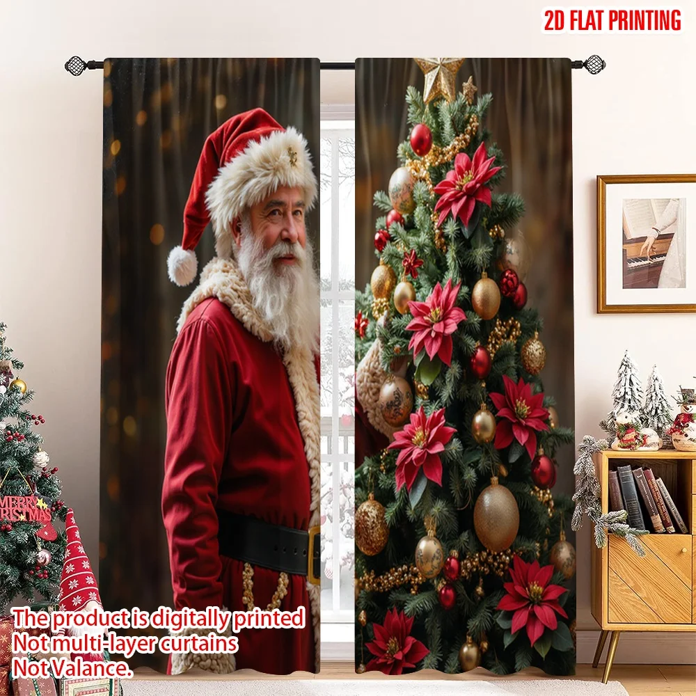 2pcs 2D flat printing Christmas Curtain Santa Claus Christmas Tree Ornaments Polyester Fabric Without Electricity Party &
2pcs 2D flat printing Christmas Curtain Santa Claus Christmas Tree Ornaments Polyester Fabric Without Electricity Party &