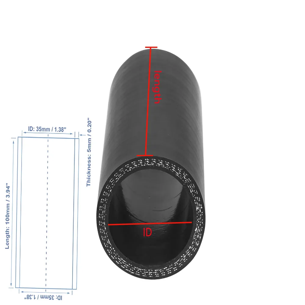 Trimmable silicone hose, intercooler connecting tube, black silicone hose 1000mm in length, connecting tube can be cut and match
Trimmable silicone hose, intercooler connecting tube, black silicone hose 1000mm in length, connecting tube can be cut and match