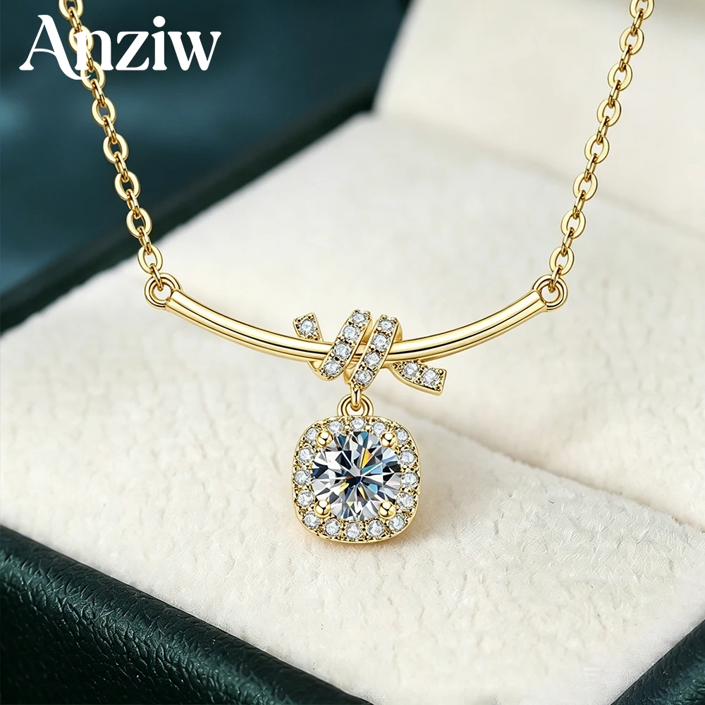 Anziw 5mm 0.5ct Moissanite Diamond Necklace with Certified for Women Retro Sweet 14K Gold Filled Clavicle Chain Necklace Jewelry
Anziw 5mm 0.5ct Moissanite Diamond Necklace with Certified for Women Retro Sweet 14K Gold Filled Clavicle Chain Necklace Jewelry