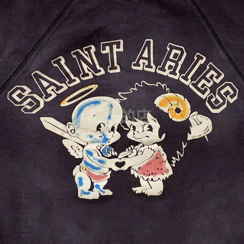 25SS Pure Cotton Saint Michael Angel Sweatshirts Casual Oversized Hoodie Washed Black Men Clothing
25SS Pure Cotton Saint Michael Angel Sweatshirts Casual Oversized Hoodie Washed Black Men Clothing