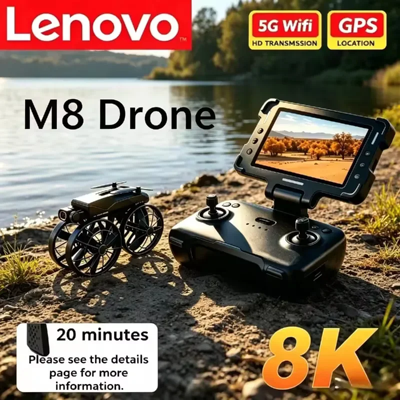 Lenovo M8 8K RC Foldable Drone with Screen Brushless Motor Profesional HD Dual Camera WIFI Obstacle Avoidance Quadcopter Toy
Lenovo M8 8K RC Foldable Drone with Screen Brushless Motor Profesional HD Dual Camera WIFI Obstacle Avoidance Quadcopter Toy