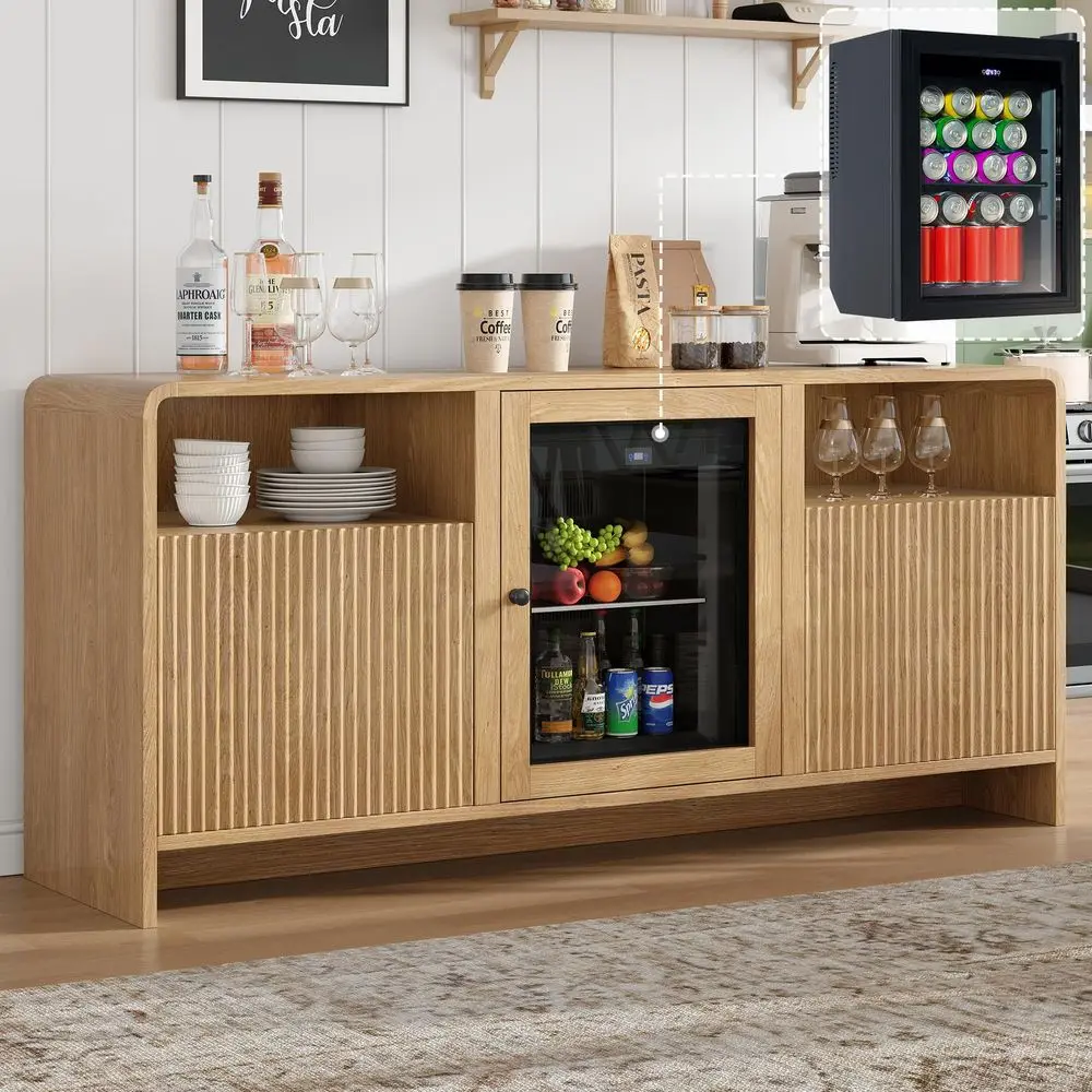 60 Coffee Bar Cabinet with Beverage Fridge Included, Buffet Sideboard Table for Home, Bar Cabinet with Storage for Dining Room
60 Coffee Bar Cabinet with Beverage Fridge Included, Buffet Sideboard Table for Home, Bar Cabinet with Storage for Dining Room