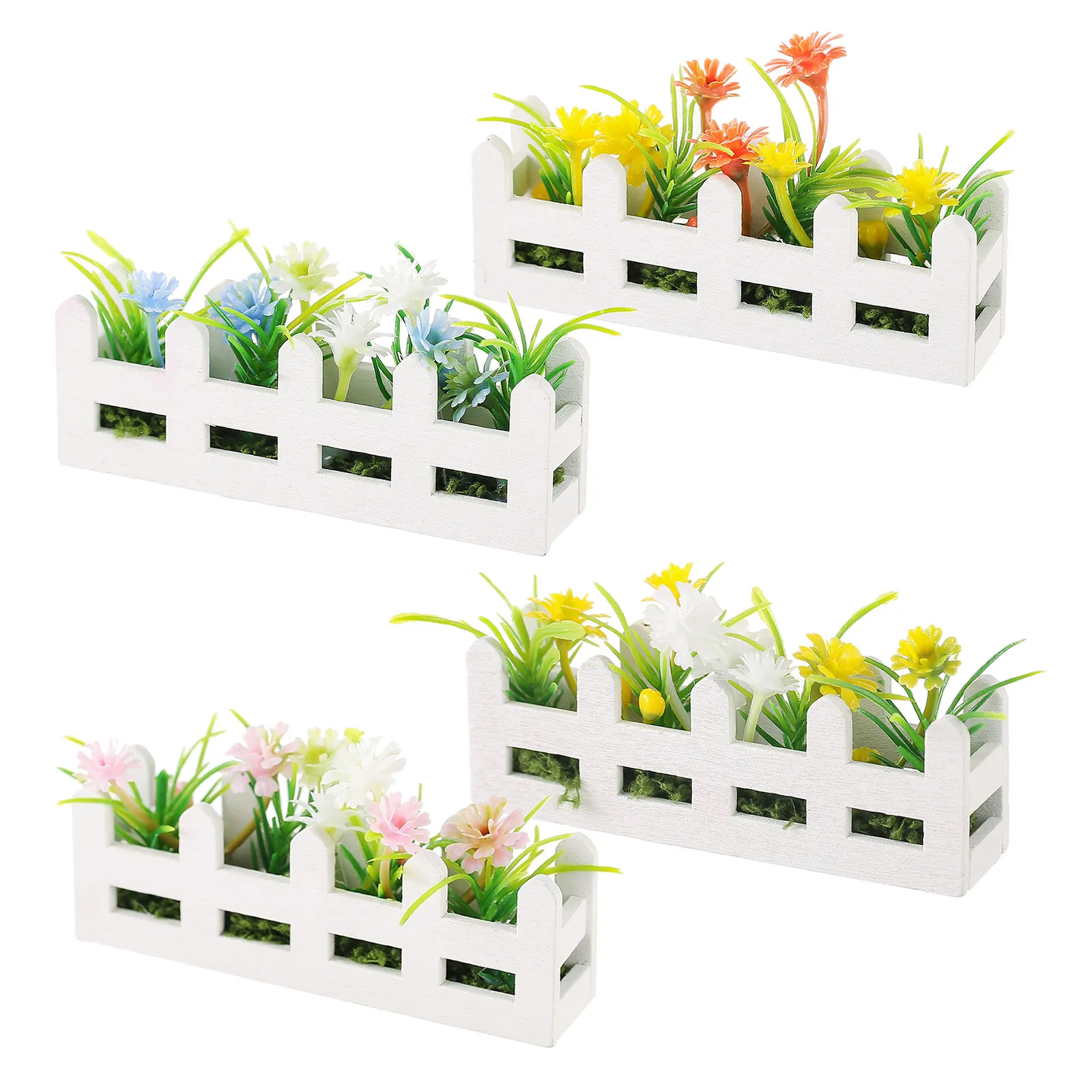 4Pcs Natural Wood Mini Garden Fencing Set with Simulated Green Plants Miniature Fake Grass Wall for Dollhouse Decoration
4Pcs Natural Wood Mini Garden Fencing Set with Simulated Green Plants Miniature Fake Grass Wall for Dollhouse Decoration