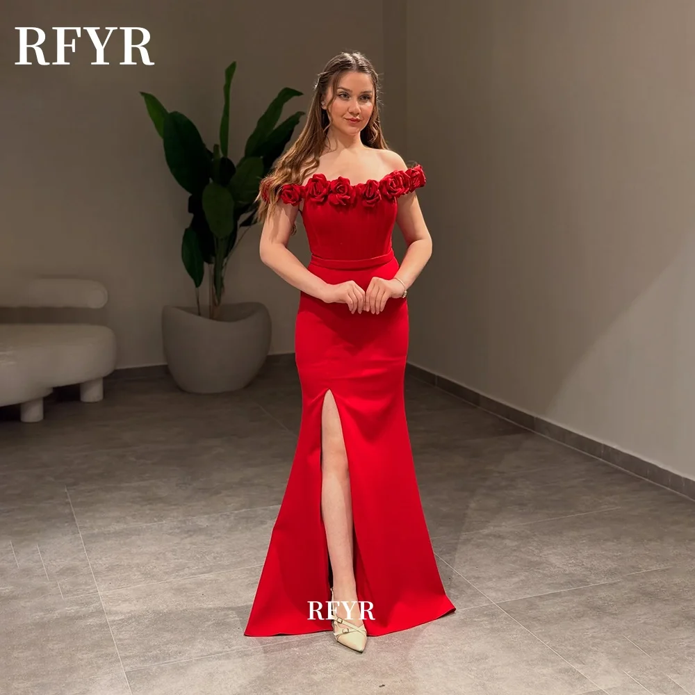RFYR Mermaid Party Dress Off Shoulder Evening Dresses 3D Flowers Crepe Wedding Party Dress for Women Customized vestidos fiesta
RFYR Mermaid Party Dress Off Shoulder Evening Dresses 3D Flowers Crepe Wedding Party Dress for Women Customized vestidos fiesta