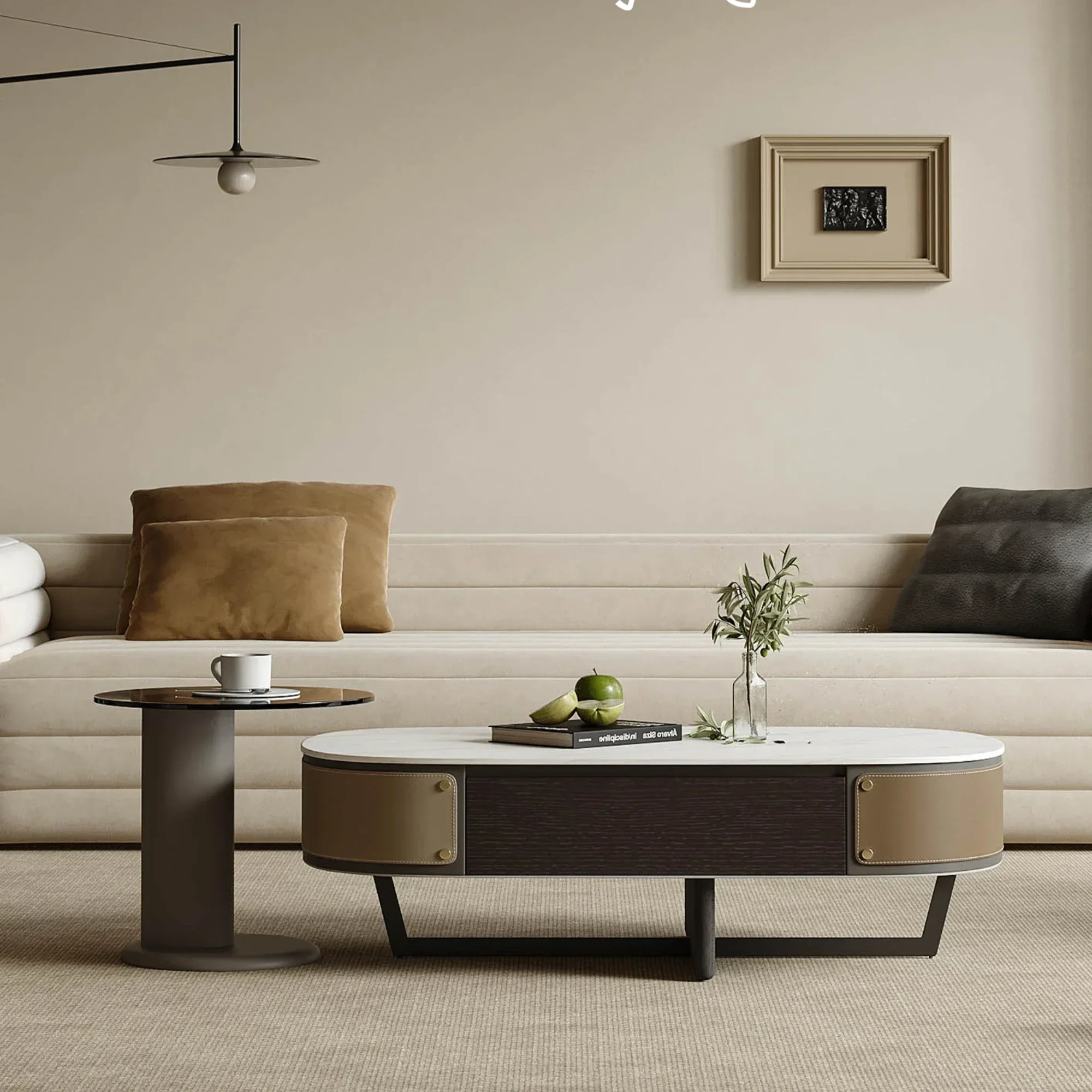 Marble Coffee Table Living Room Small Apartment Smoked Veneer Designer Art TV Cabinet Unit
Marble Coffee Table Living Room Small Apartment Smoked Veneer Designer Art TV Cabinet Unit