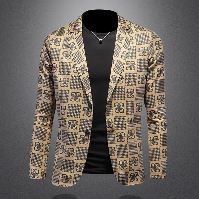 Men's Plaid Print Suit Jacket Autumn Casual Formal Slim Fit Single-breasted Trendy Men's Fashion Outerwear
Men's Plaid Print Suit Jacket Autumn Casual Formal Slim Fit Single-breasted Trendy Men's Fashion Outerwear