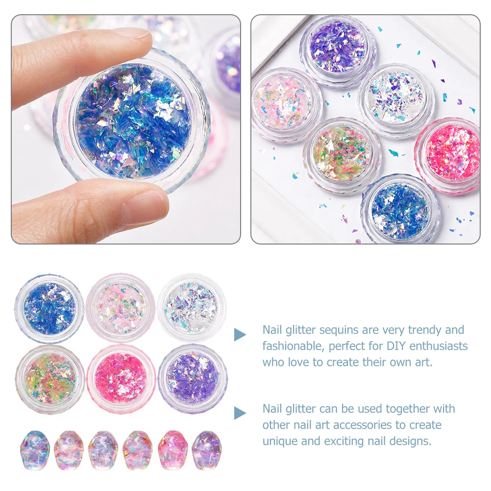 6 Colors Mixed Glitter Sequins Accessories for Nail Art Crystal Drops DIY Jewelry Set Festive Flakes Body Decorations nail 
6 Colors Mixed Glitter Sequins Accessories for Nail Art Crystal Drops DIY Jewelry Set Festive Flakes Body Decorations nail