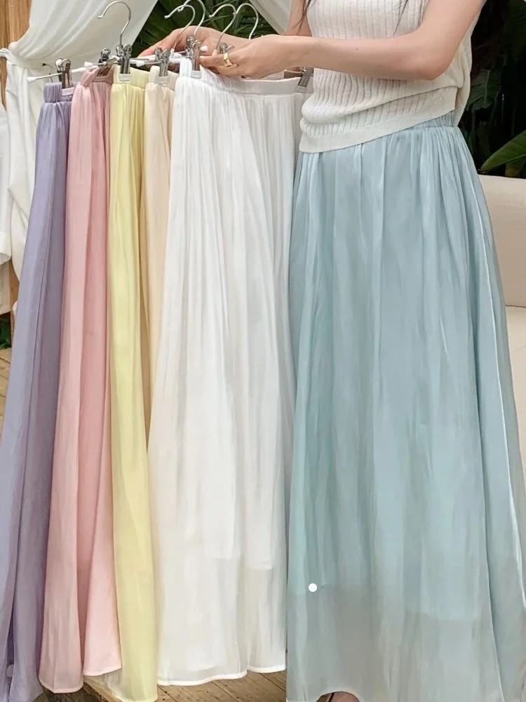 Ele глянцевая шифоновая плиссированная полуюбка, женская осенняя винтажная юбка-миди трапециевидной формы, корейская юбка Sle для поездок на работу
Ele глянцевая шифоновая плиссированная полуюбка, женская осенняя винтажная юбка-миди трапециевидной формы, корейская юбка Sle для поездок на работу