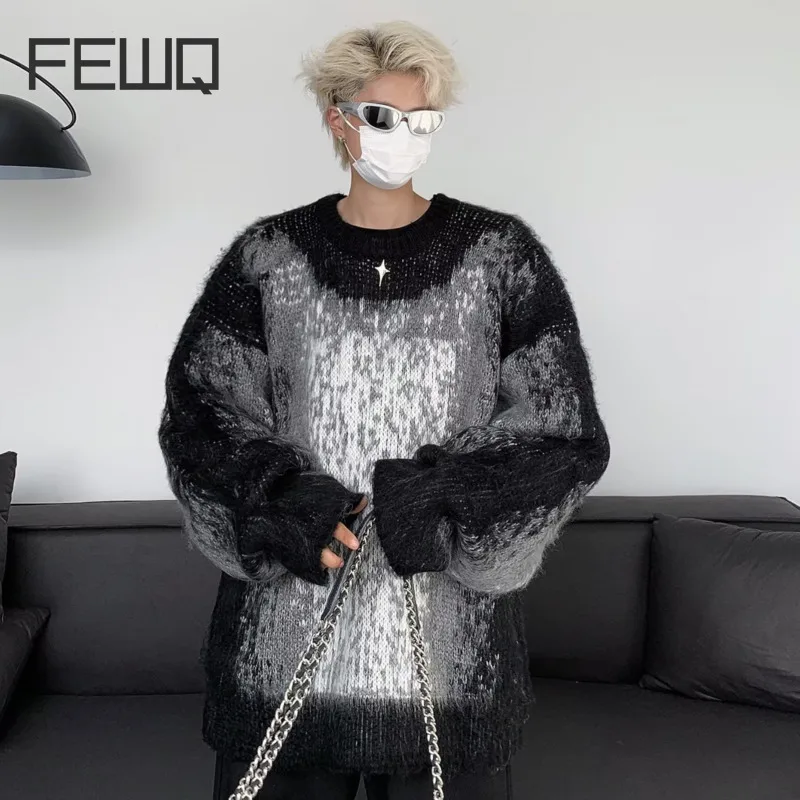 Мужской свитер с круглым вырезом FEWQ, трикотажный свитер с длинным рукавом в стиле американской Хай-стрит, модель 24X2143 на осень, 2023
Мужской свитер с круглым вырезом FEWQ, трикотажный свитер с длинным рукавом в стиле американской Хай-стрит, модель 24X2143 на осень, 2023