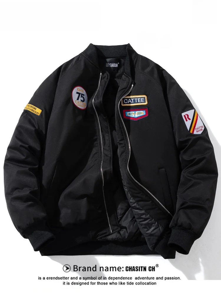 Casual Loose Men's Flight Jaet Autumn New Sle American Retro Thiened Coat Couple's Loose Casual Baseball orm
Casual Loose Men's Flight Jaet Autumn New Sle American Retro Thiened Coat Couple's Loose Casual Baseball orm