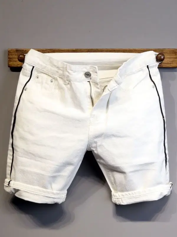 White Denim ort Pants Men's Summer Casual Color Blo Straight Leg Five-Quarter Trendy Brand Haome Mid-Waist Jeans
White Denim ort Pants Men's Summer Casual Color Blo Straight Leg Five-Quarter Trendy Brand Haome Mid-Waist Jeans