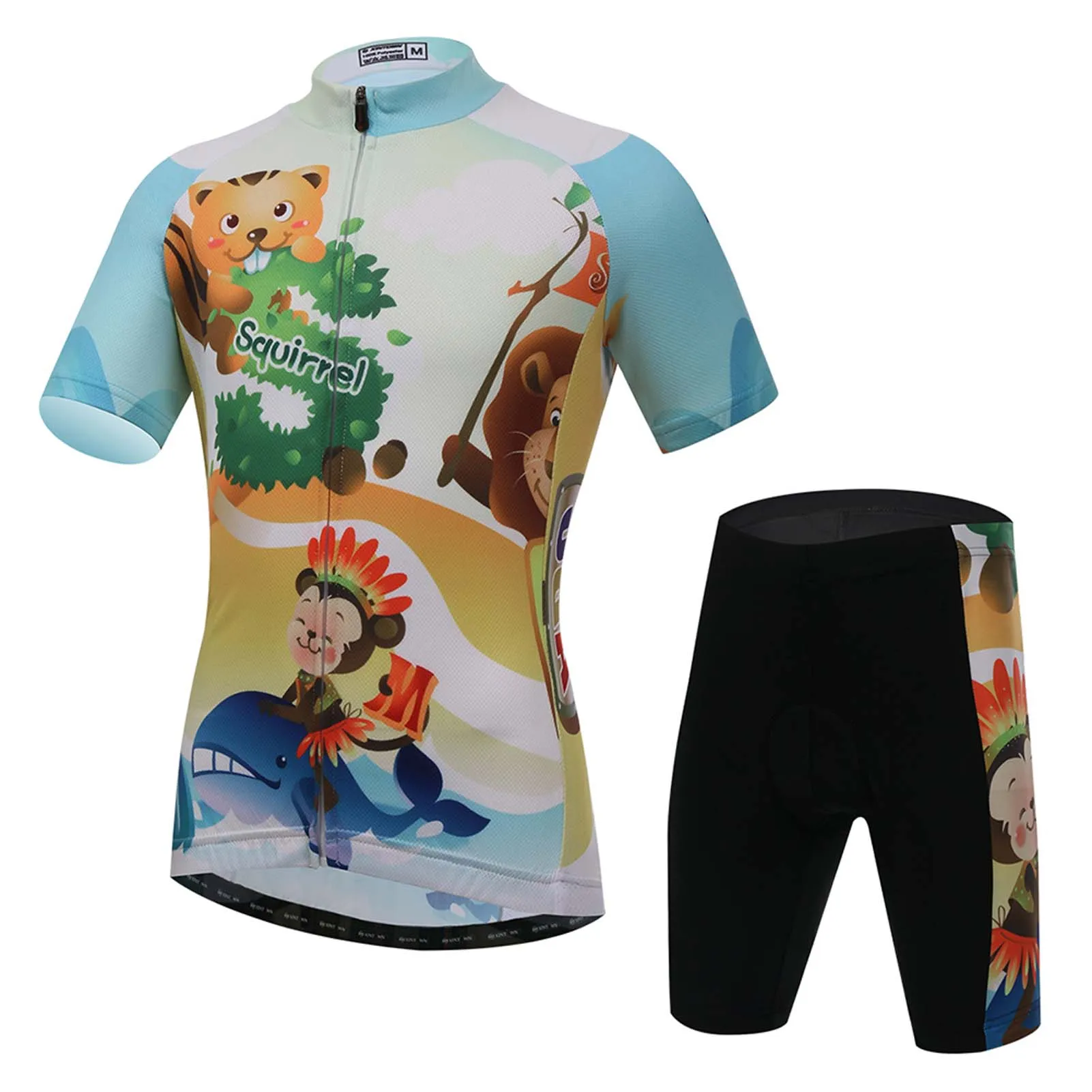 Boys Cycling Jersey Set Cartoon Animals Printed Short Sleeve Tops 3D Silicone Cushion Shorts Kids Bicycle Clothes MTB Bike Wear
Boys Cycling Jersey Set Cartoon Animals Printed Short Sleeve Tops 3D Silicone Cushion Shorts Kids Bicycle Clothes MTB Bike Wear