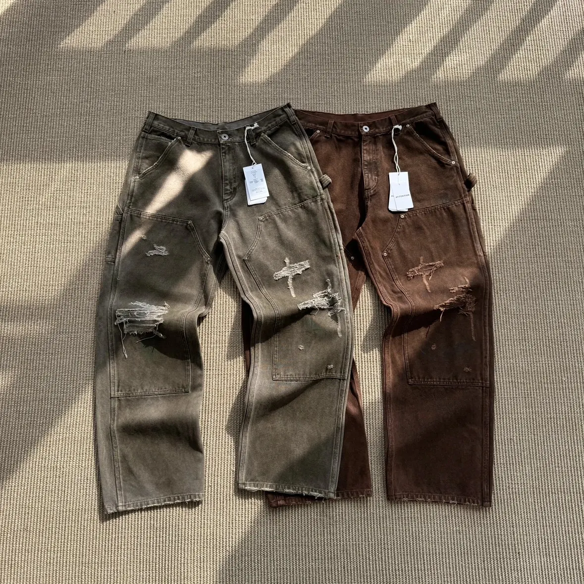 Ретро-брюки в стиле рабочей одежды с эффектом потертости, прямого кроя, свободные повседневные брюки со средней посадкой, на молнии, из смесового хлопка
Ретро-брюки в стиле рабочей одежды с эффектом потертости, прямого кроя, свободные повседневные брюки со средней посадкой, на молнии, из смесового хлопка