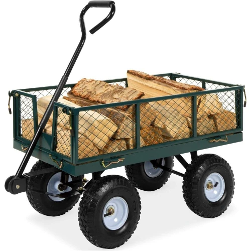 Utility Garden Cart Wagon or Lawn, Yard w/Heavy-Duty Steel 400lb Weight acity, Removable Sides, Long Handle, 10in Tires - Green
Utility Garden Cart Wagon or Lawn, Yard w/Heavy-Duty Steel 400lb Weight acity, Removable Sides, Long Handle, 10in Tires - Green