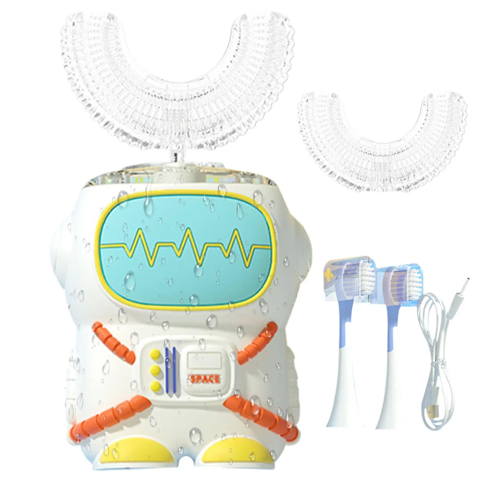 Child Electric Toothbrush Astronaut Waterproof Ultrasonic Toothbrushes 30S Smart Reminder Care 5 Modes Tooth Brush With 2 Heads
Child Electric Toothbrush Astronaut Waterproof Ultrasonic Toothbrushes 30S Smart Reminder Care 5 Modes Tooth Brush With 2 Heads