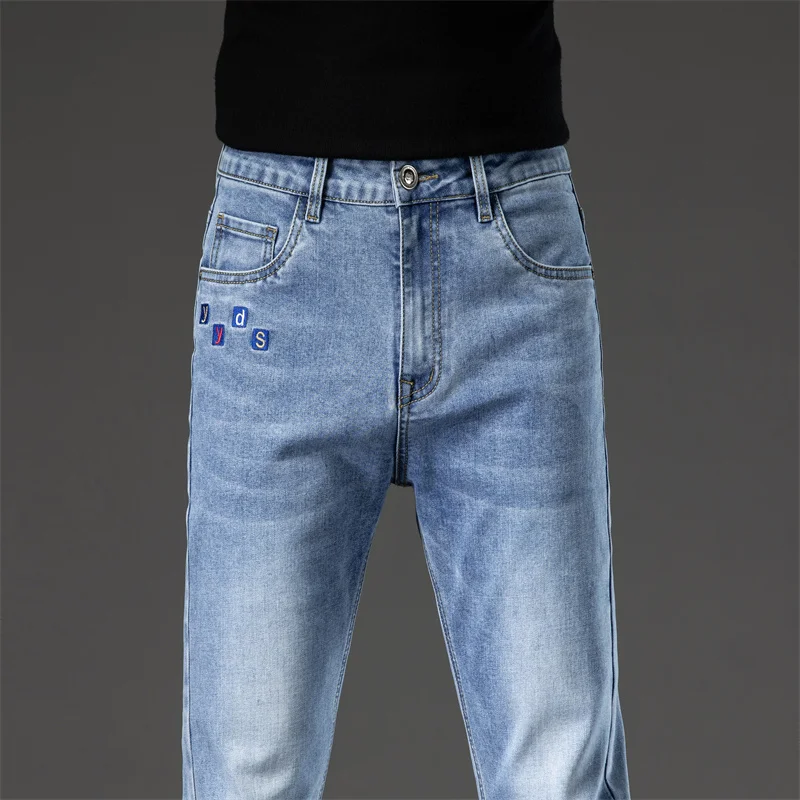 2024 Spring Summer New Men's Straight Youth Jeans Simple Casual Slim Stretch Trousers Classic Male High Quality Light Blue Pants
2024 Spring Summer New Men's Straight Youth Jeans Simple Casual Slim Stretch Trousers Classic Male High Quality Light Blue Pants
