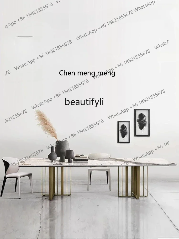 CC182Light luxury rock slab dining table Household rectangular restaurant Nordic marble combination dining table and chairs R
CC182Light luxury rock slab dining table Household rectangular restaurant Nordic marble combination dining table and chairs R