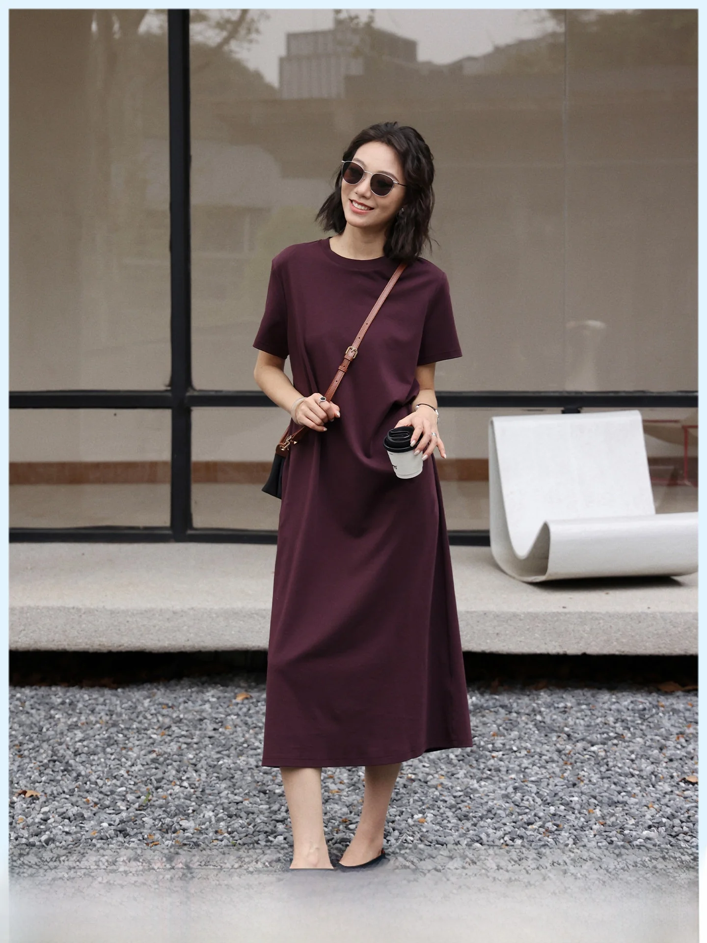 Classic round Neck Short Sleeve Dress Zhou Zhou Summer New Simple Comfortable Loose Straight Casual Long Dress Women
Classic round Neck Short Sleeve Dress Zhou Zhou Summer New Simple Comfortable Loose Straight Casual Long Dress Women