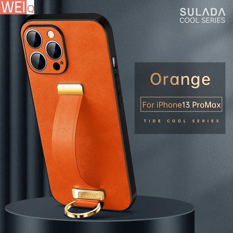 Оригинальный кожаный чехол для телефона Sulada для Apple iPhone 15 14 Pro Max Plus 13, Классический чехол-держатель с кольцом для запястья и задней крышки
Оригинальный кожаный чехол для телефона Sulada для Apple iPhone 15 14 Pro Max Plus 13, Классический чехол-держатель с кольцом для запястья и задней крышки
