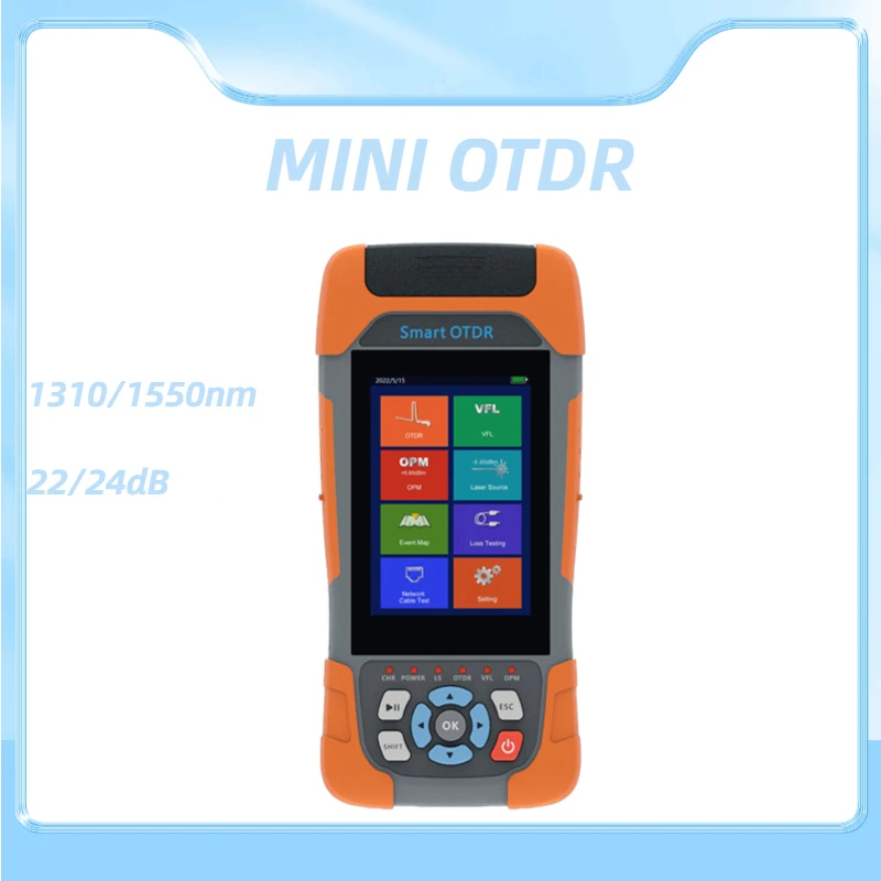 Мини OTDR 1310 нм 22/24 дБ волоконно-оптический рефлектометр сенсорный экран OPM VFL OLS карта событий Тестер кабеля Ethernet Бесплатная доставка
Мини OTDR 1310 нм 22/24 дБ волоконно-оптический рефлектометр сенсорный экран OPM VFL OLS карта событий Тестер кабеля Ethernet Бесплатная доставка