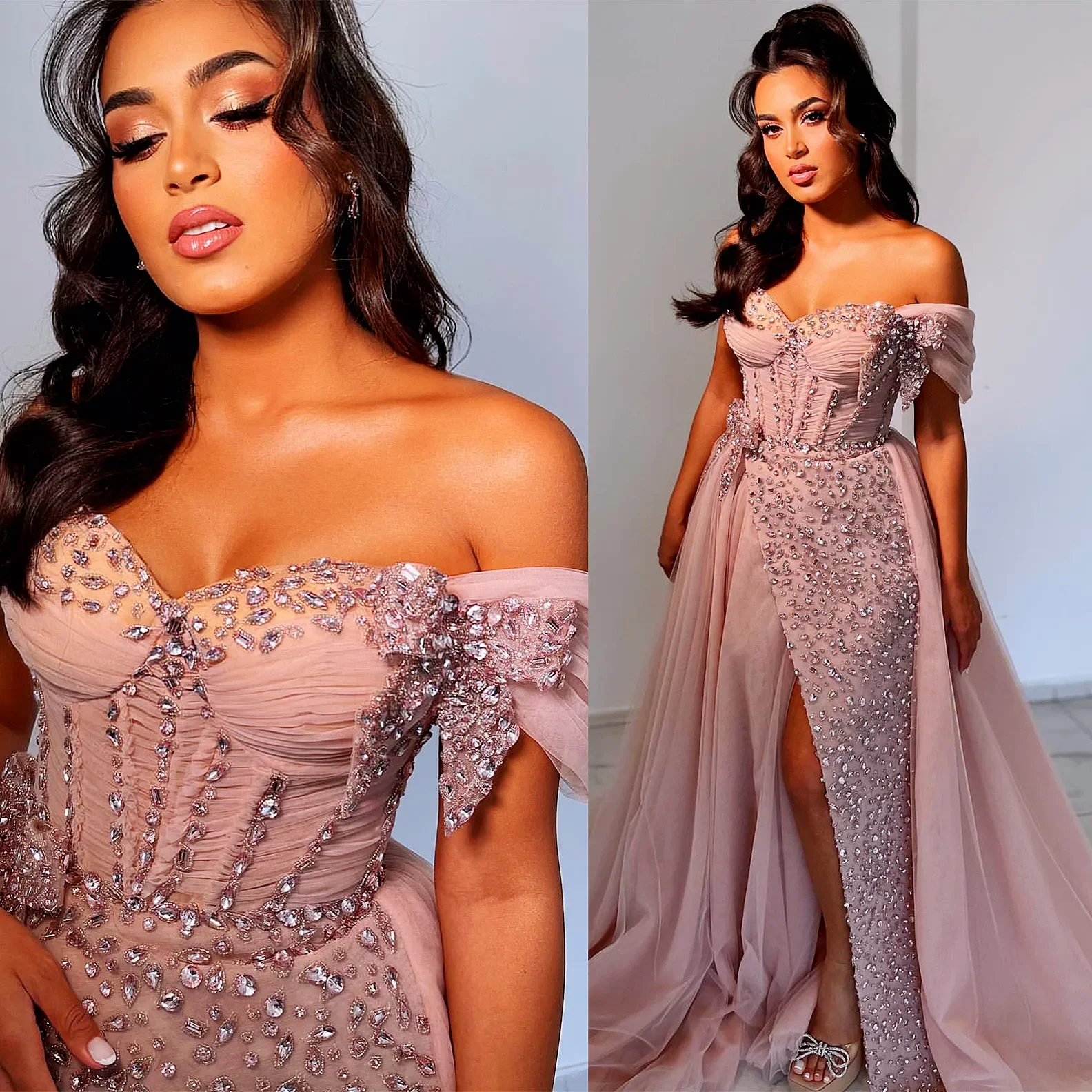 Pink A-line Prom Dresses For Special Occasions Rhinestones High Split Tulle Evening Formal Party Reception Birthday Engagement G
Pink A-line Prom Dresses For Special Occasions Rhinestones High Split Tulle Evening Formal Party Reception Birthday Engagement G