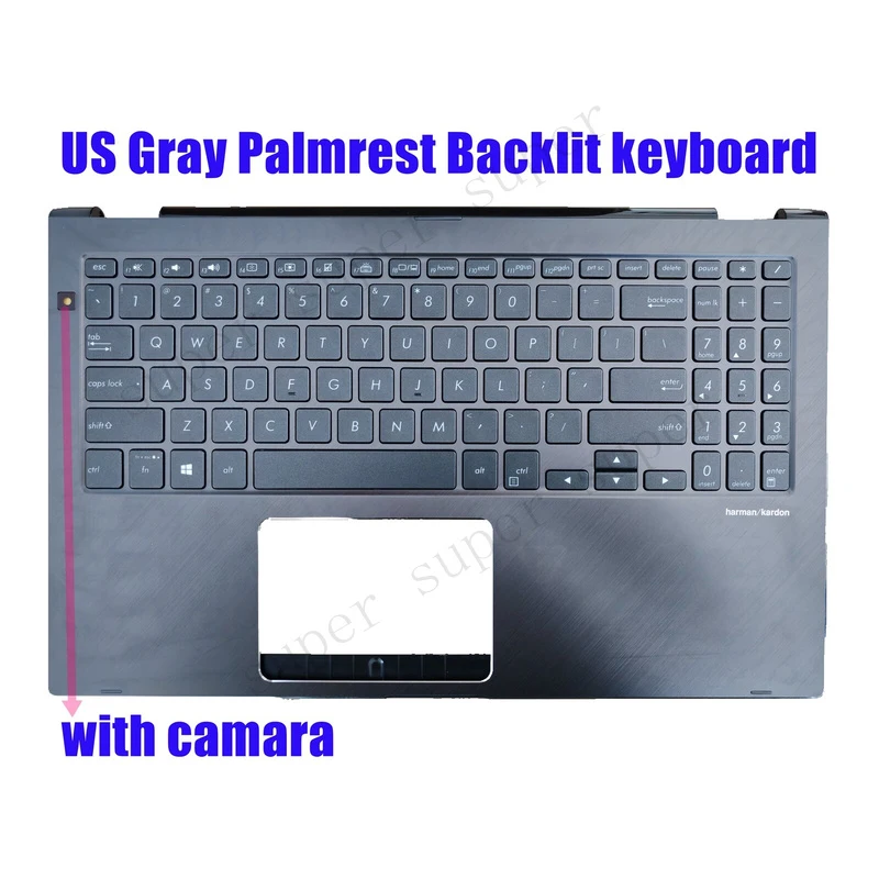 SSS+ US Gray Palmrest Backlit keyboard for Asus UX562FD Q536FD Q546FD 90NB0JS1-R32US0
SSS+ US Gray Palmrest Backlit keyboard for Asus UX562FD Q536FD Q546FD 90NB0JS1-R32US0
