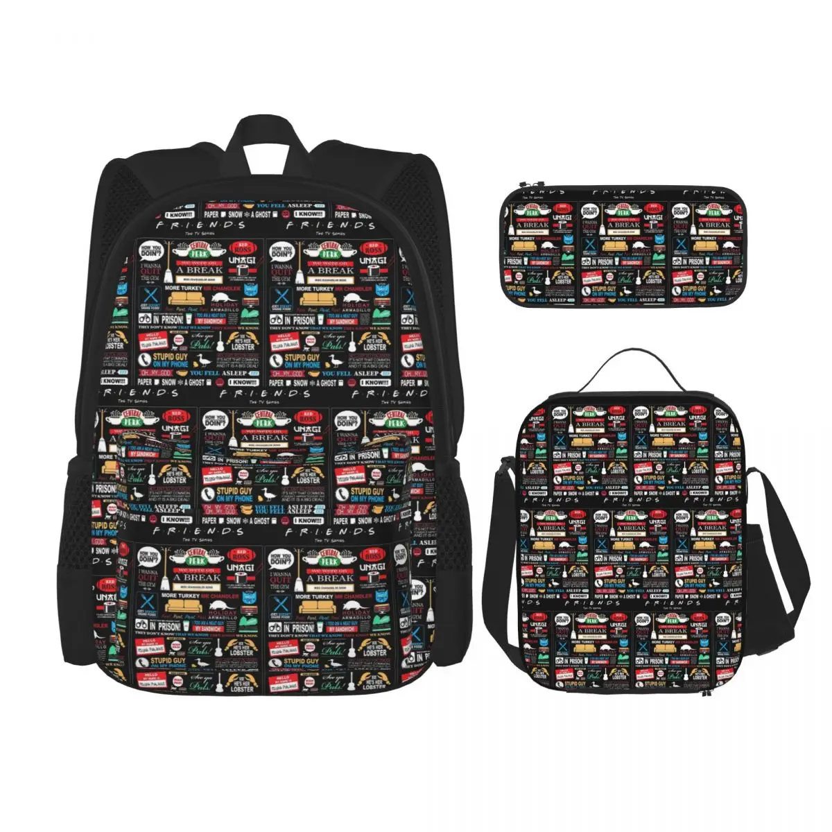 Friends Qu Backpacks Kids Bookbag School Bags Rucksack Lunch Bag Pen Bag Three-Piece Set
Friends Qu Backpacks Kids Bookbag School Bags Rucksack Lunch Bag Pen Bag Three-Piece Set