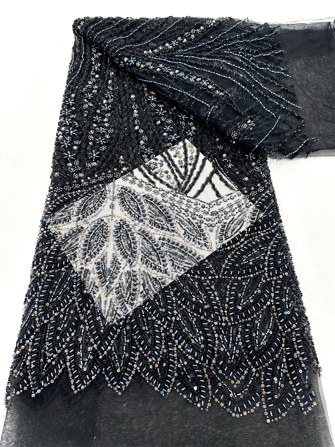 PGC African Black Heavy Beaded Lace Fabric French Bridal Sequins Lace Fabric 2025 Luxury Nigerian Tulle Lace Fabric For Dress
PGC African Black Heavy Beaded Lace Fabric French Bridal Sequins Lace Fabric 2025 Luxury Nigerian Tulle Lace Fabric For Dress