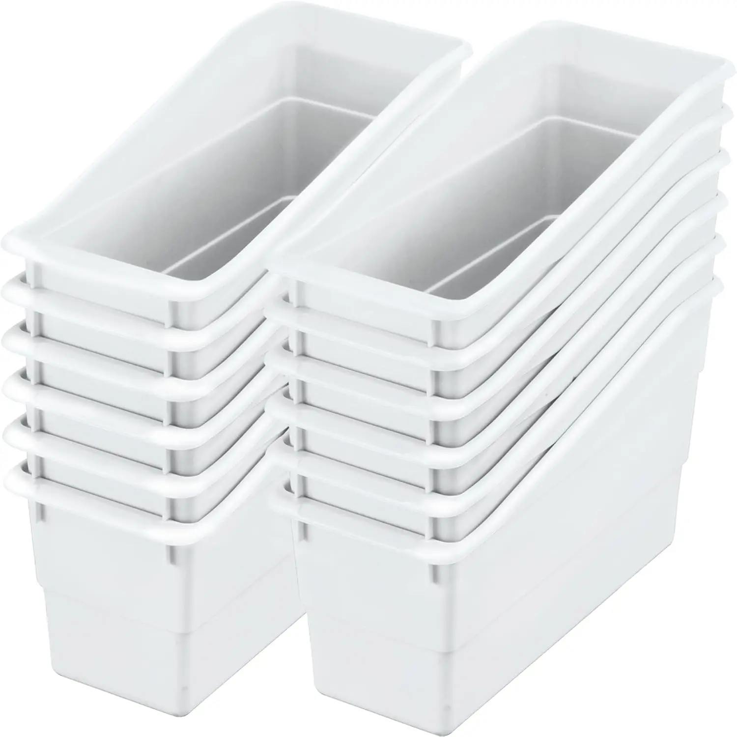 Durable Book and Binder Holders - 12 Pack - Ideal for Narrow or Vertical Storage - Classroom Organization Made Easy
Durable Book and Binder Holders - 12 Pack - Ideal for Narrow or Vertical Storage - Classroom Organization Made Easy
