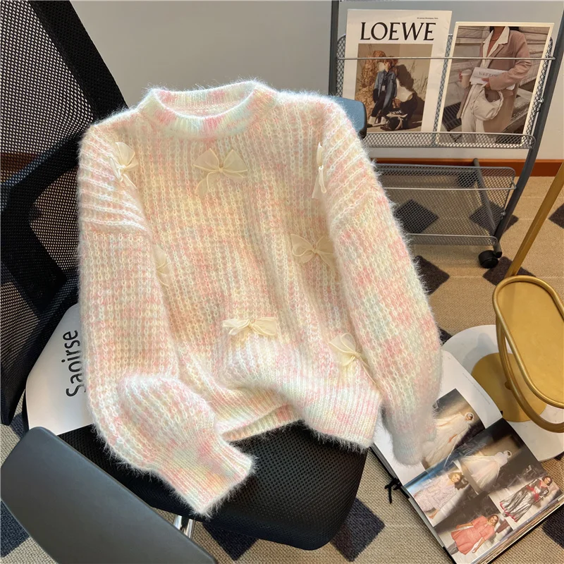 Knitted Sweater Women's Sweater Flower Print Matching Round Neck Large Size Loose Pullover Long Sleeve Bottoming 2024 R78
Knitted Sweater Women's Sweater Flower Print Matching Round Neck Large Size Loose Pullover Long Sleeve Bottoming 2024 R78