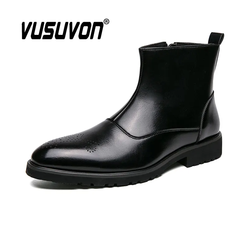 Fashion Men Boots ZIP Dress Casual Loafers Motorcycle Black Winter Autumn Party Business Boys Shoes Big Size 38-46
Fashion Men Boots ZIP Dress Casual Loafers Motorcycle Black Winter Autumn Party Business Boys Shoes Big Size 38-46