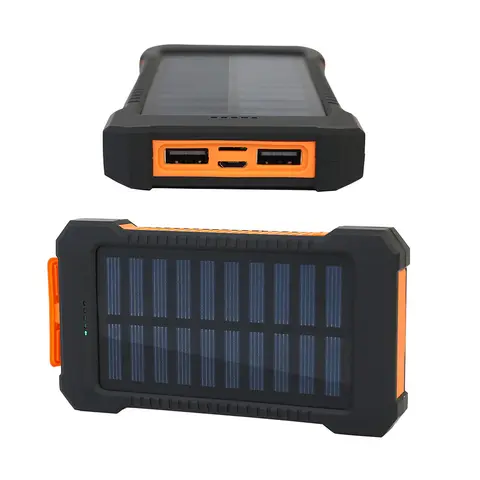 26800mAh Banco de Energia Solar À Prova D 'Água Tipo C Lanterna de Carregamento Rápido Ventosa Montagem Carregador Solar Para Telefones iPhone Android