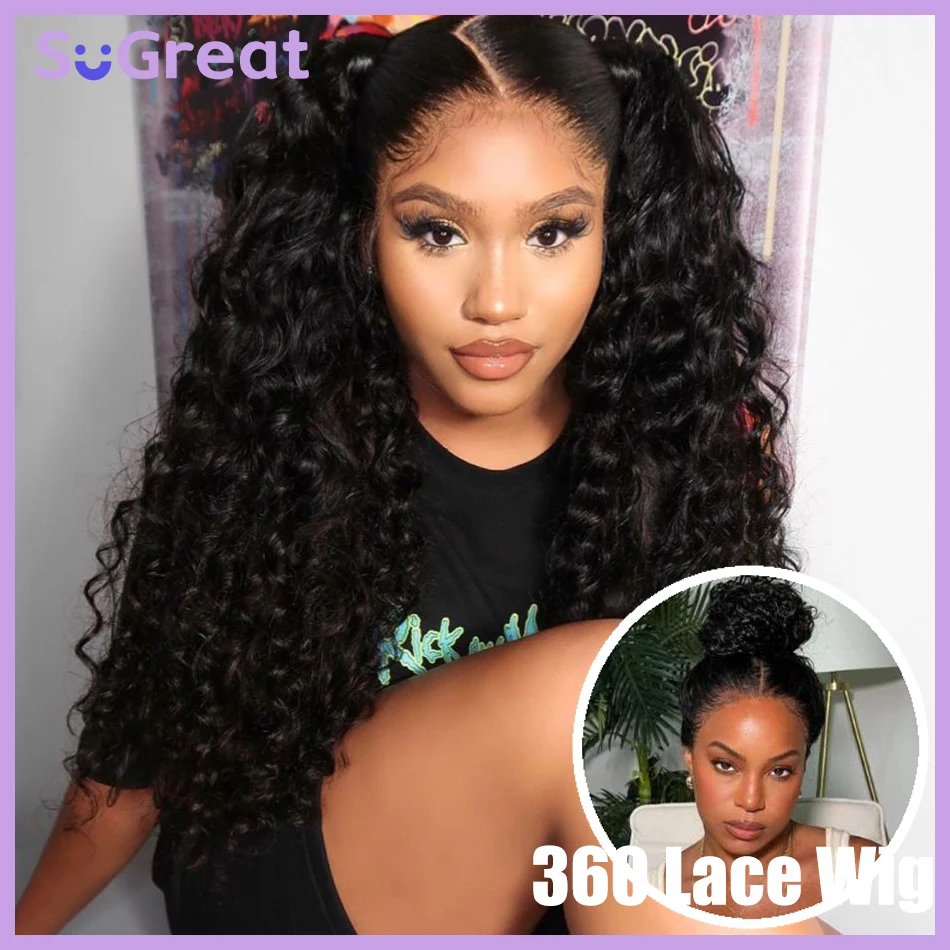 250% Density 360 Full Lace Wig Invisible Drawstring Deep Wave Frontal Wig Curly Human Hair Wigs Brazilian Hd Lace Water Wave Wigs 40 Inch Human Hair Wig For Woman
250% Density 360 Full Lace Wig Invisible Drawstring Deep Wave Frontal Wig Curly Human Hair Wigs Brazilian Hd Lace Water Wave Wigs 40 Inch Human Hair Wig For Woman