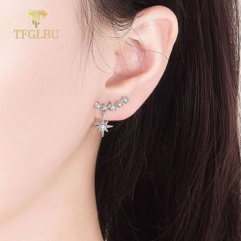 TFGLBU Shine 1.6cttw Full Moissanite Stud Earrings for Women Smile Star Ear Wedding Engagement Solid 925 Silver GRA Jewelry Gift
TFGLBU Shine 1.6cttw Full Moissanite Stud Earrings for Women Smile Star Ear Wedding Engagement Solid 925 Silver GRA Jewelry Gift