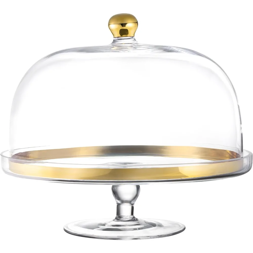 Glass - Cake Stand and with Gold Rim and Gold Knob for Cake Fruit Cheese 11.75" Diameter Made in E
Glass - Cake Stand and with Gold Rim and Gold Knob for Cake Fruit Cheese 11.75" Diameter Made in E