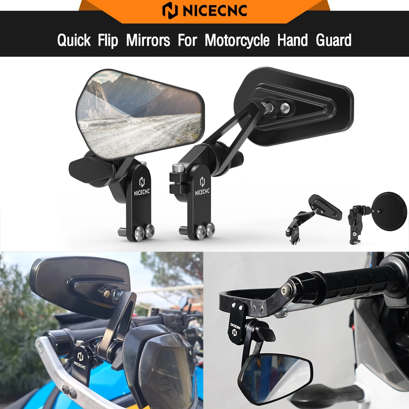 Quick Flip Mirrors Folding Mirror Hand Guard Universal For KTM Adventure EXC Yamaha Tenere700 BMW R1250GS R1300GS Honda Suzuki
Quick Flip Mirrors Folding Mirror Hand Guard Universal For KTM Adventure EXC Yamaha Tenere700 BMW R1250GS R1300GS Honda Suzuki