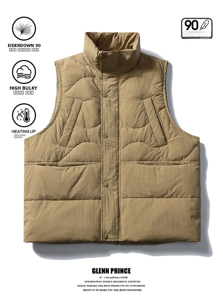 GPstudio Японский утепленный пуховый жилет с воротником-стойкой для мужчин, зимний, модный, повседневный, с теплоизоляцией
GPstudio Японский утепленный пуховый жилет с воротником-стойкой для мужчин, зимний, модный, повседневный, с теплоизоляцией