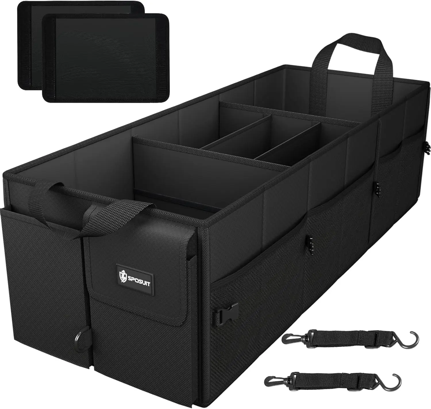 Extra Large Collapsible Car Trunk Organizer with Removable Dividers and Adjustable Straps for SUV Van Storage
Extra Large Collapsible Car Trunk Organizer with Removable Dividers and Adjustable Straps for SUV Van Storage