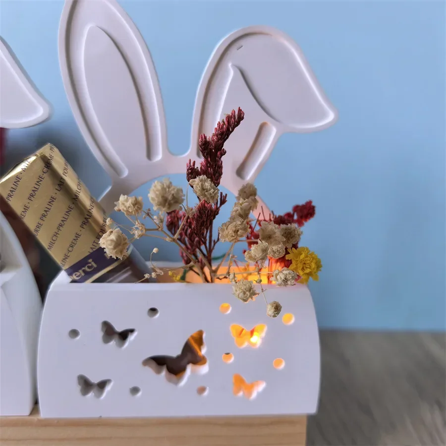 High-quality Easter Series Silicone Resin Molds, Rabbit Ears & Flower Basket Shapes for DIY Gift Box & Decorative Crafts
High-quality Easter Series Silicone Resin Molds, Rabbit Ears & Flower Basket Shapes for DIY Gift Box & Decorative Crafts