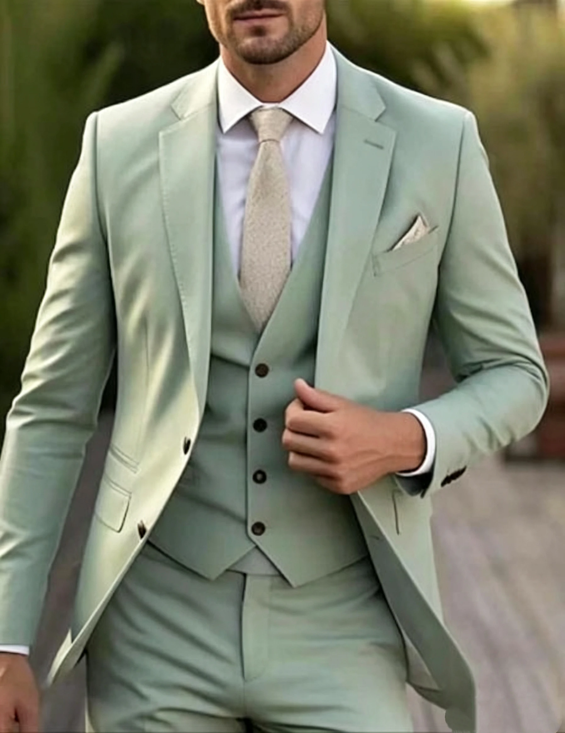 Matcha Green Slim Fit Men's Formal Suits 3PC Set Elegant Groom Tuxedo Business Party Prom Jacket Vest Pants Set Wedding Outfits
Matcha Green Slim Fit Men's Formal Suits 3PC Set Elegant Groom Tuxedo Business Party Prom Jacket Vest Pants Set Wedding Outfits