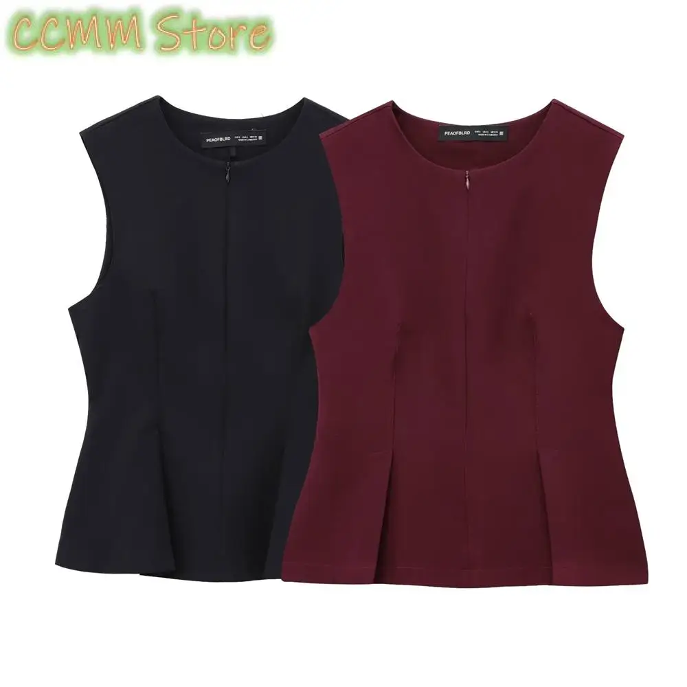 Winter New Product Women's Fashion Casual Solid Color Round Neck Sleeveless Waist Fold Top
Winter New Product Women's Fashion Casual Solid Color Round Neck Sleeveless Waist Fold Top