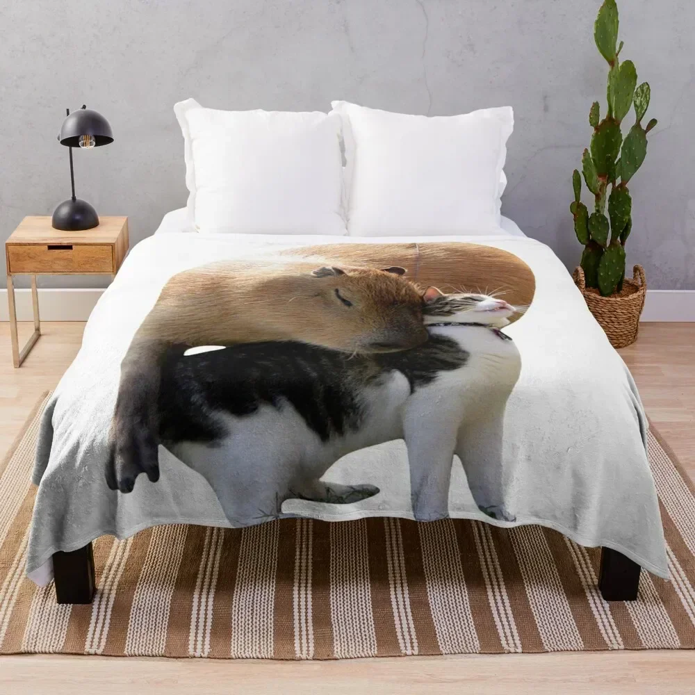 Capybara & Cat Throw Blanket Ultra Plush Cozy Blanket for Napping Sleeping
Capybara & Cat Throw Blanket Ultra Plush Cozy Blanket for Napping Sleeping