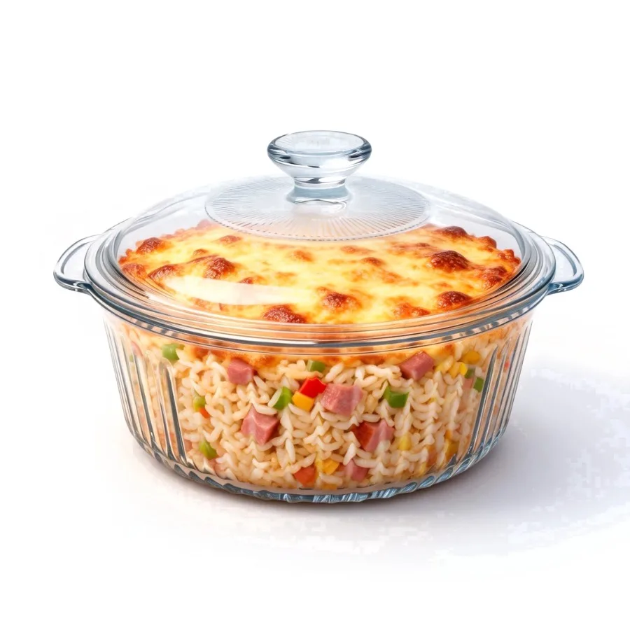 Round 2.5qt Glass Casserole Dish with Lid for Oven Safe Covered Glass Baking Dish for Cooking Lasagna Serving
Round 2.5qt Glass Casserole Dish with Lid for Oven Safe Covered Glass Baking Dish for Cooking Lasagna Serving