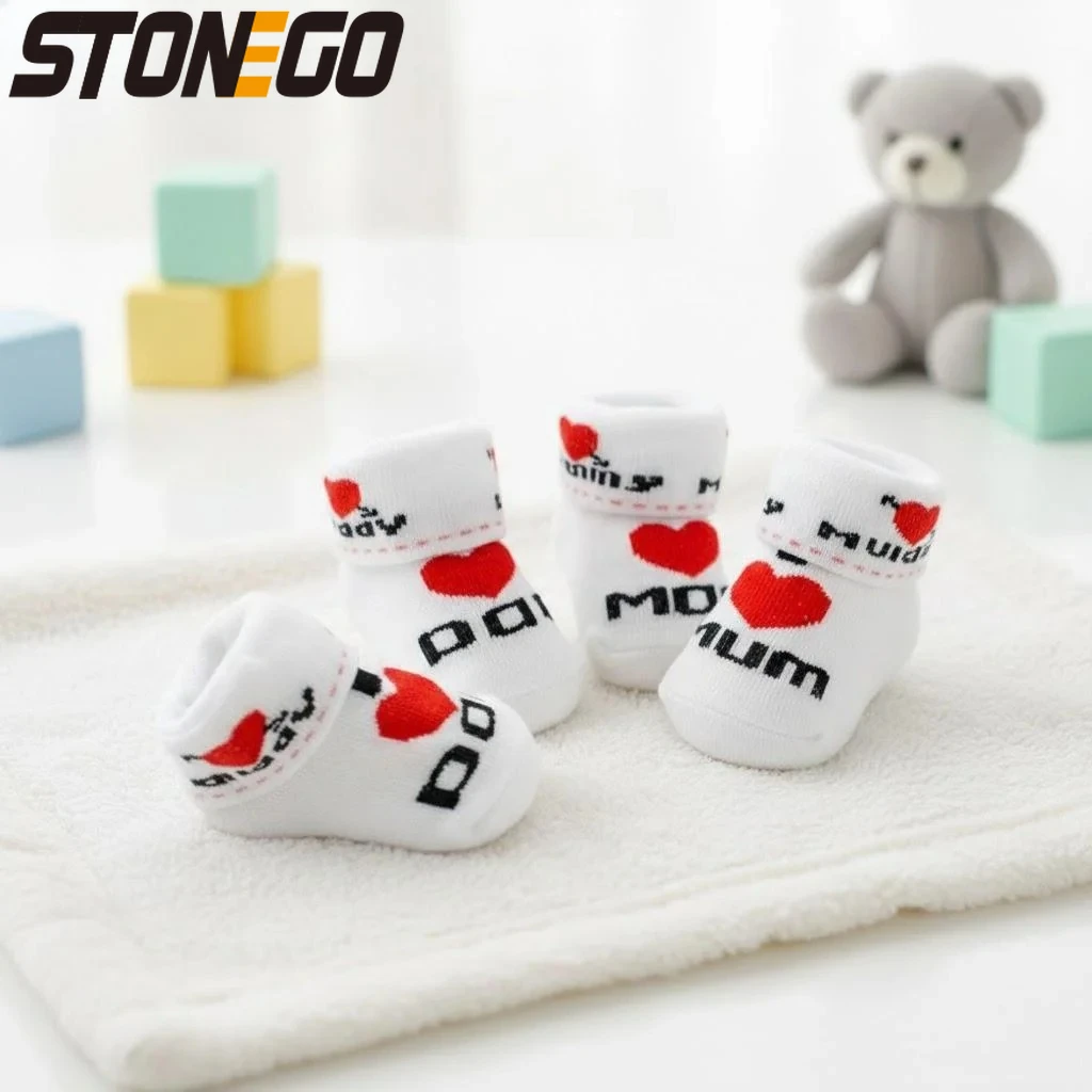 Newborn Baby Socks 0-6 Months I Love Mom Dad White Cotton Infant Socks Gift Set for Baby Boys Girls Soft Cute Socks for Newborns
Newborn Baby Socks 0-6 Months I Love Mom Dad White Cotton Infant Socks Gift Set for Baby Boys Girls Soft Cute Socks for Newborns