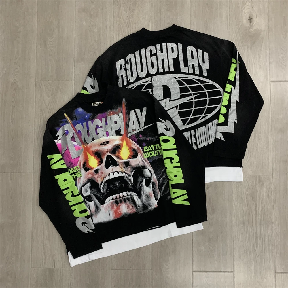 2026ss RoughPlay Power Skull Long Sleeve T-Shirt Men Women Best Quality Rough Play Top T Shirt Tee
2026ss RoughPlay Power Skull Long Sleeve T-Shirt Men Women Best Quality Rough Play Top T Shirt Tee